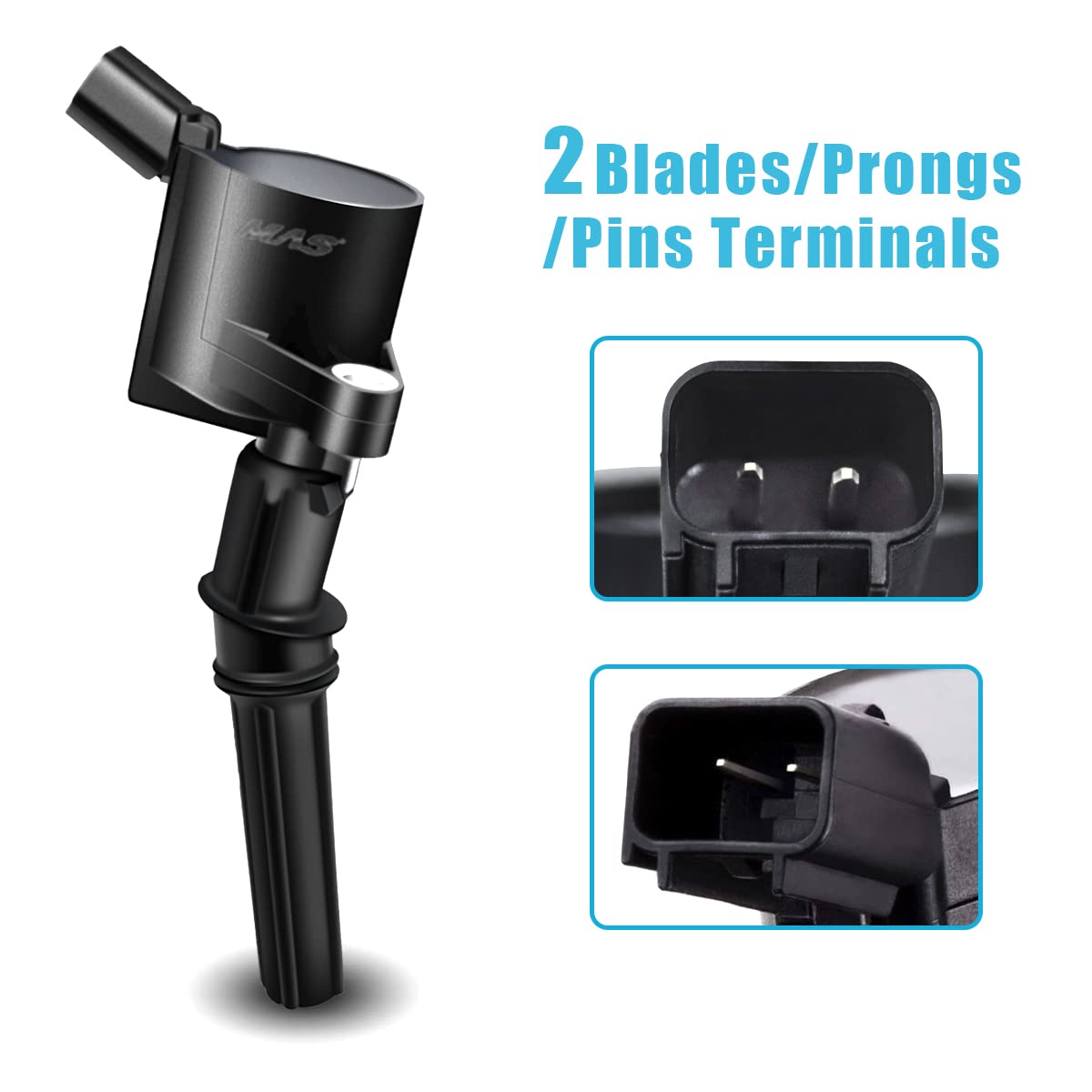 MAS Ignition Coil DG508 & Motorcraft Spark Plug SP479 compatible with Ford 4.6L 5.4L V8 DG457 DG472 DG491 CROWN VICTORIA EXPEDIT
