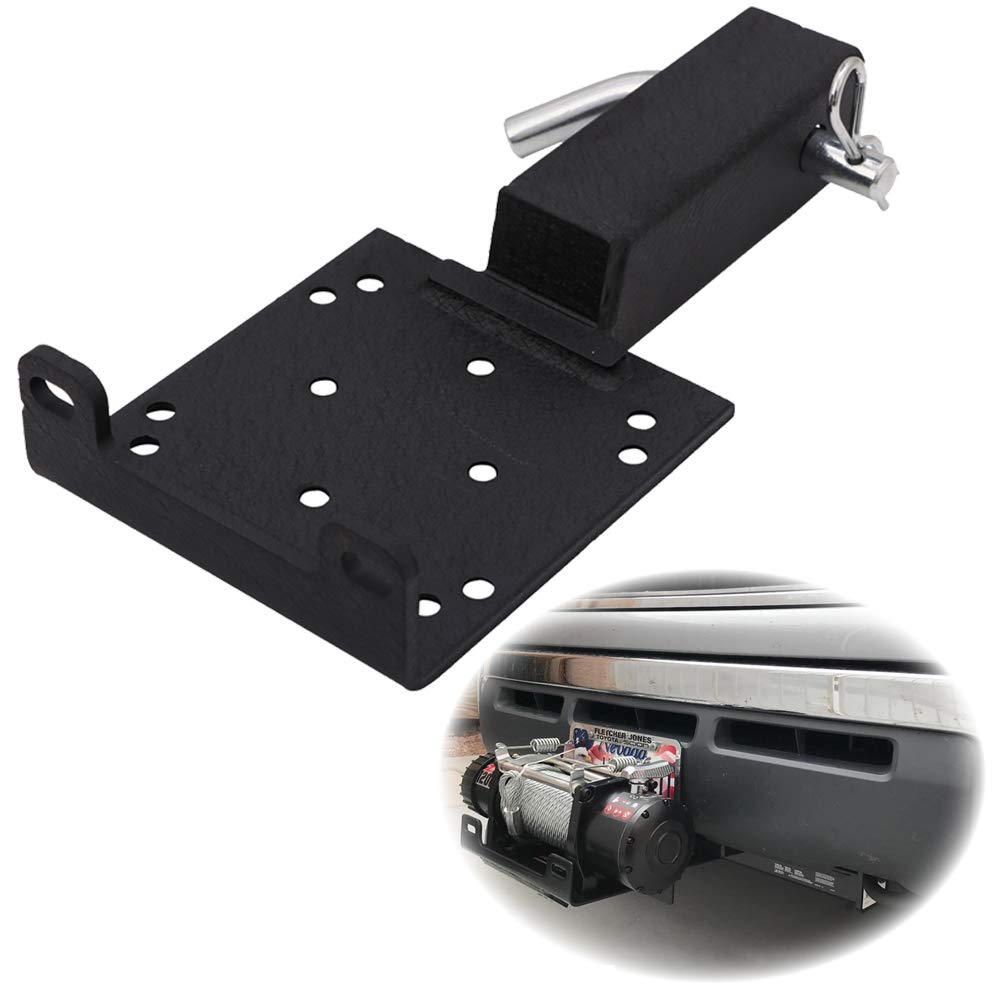 ELITEWILL 2 Receiver Universal Trailer Hitch Winch Mount Plate for ATV UTV Winch Cradle Mounting Bracket