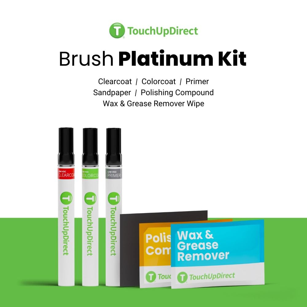 Touchupdirect A83 Glacier Silver Metallic Compatible With Bmw Exact Match Touch Up Paint Brush - Platinum Kit
