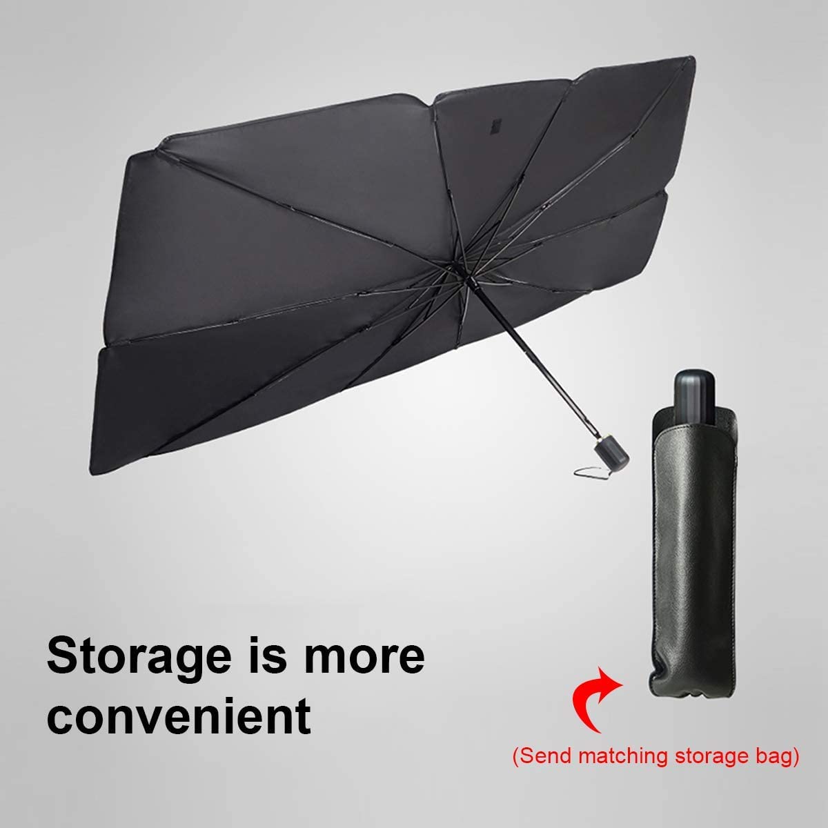 Helloleiboo Car Windshield Sun Shade Uv Rays And Heat Sun Visor Protector Foldable Reflector Umbrella Brella Shield