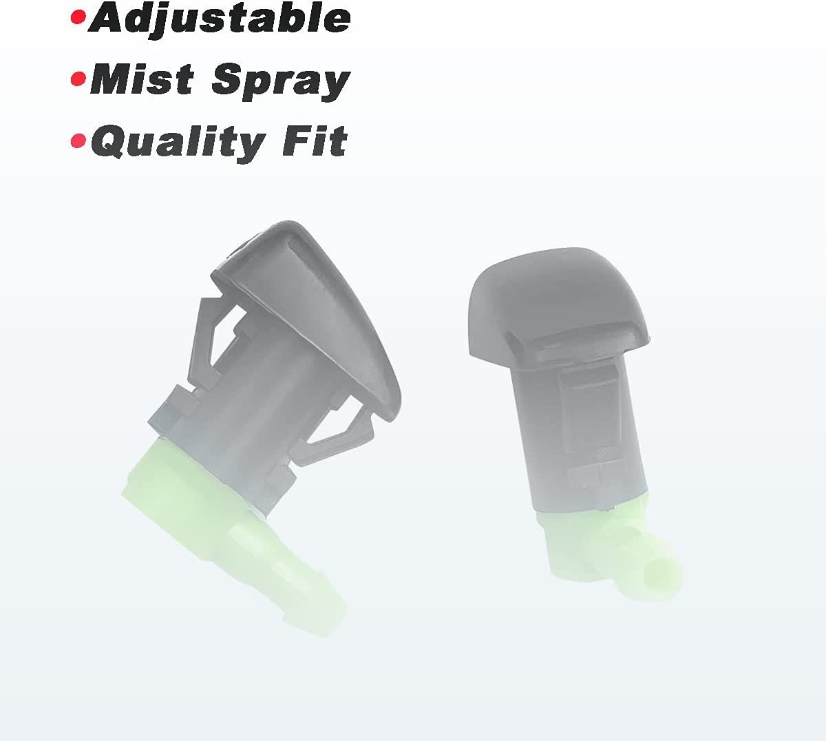 PYGHAP Adjustable Windshield Washer Nozzle Kit for Jeep, GMC, Chevy, Cadillac - Black & Green, Model BE8Z-17603-A