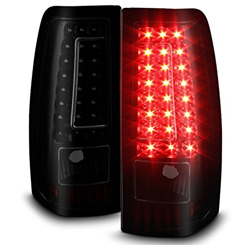 AKKON - For 99-02 Chevy Silverado 09-03 GMC Sierra Pickup Truck Black Smoked G2 LED Tail Lights Brake Lamps Replacement
