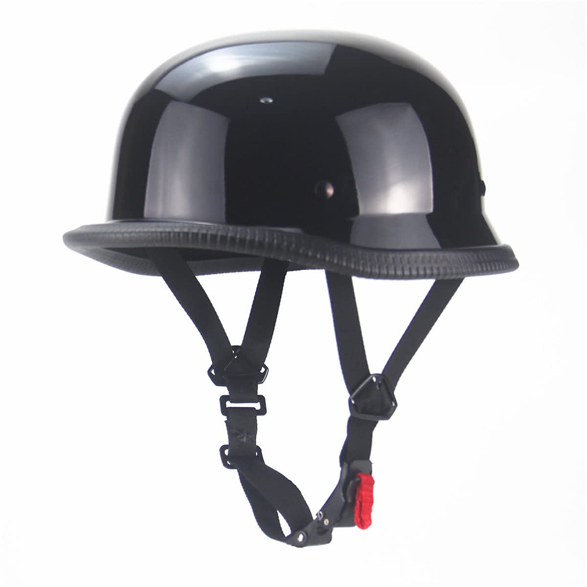 German Style Motorcycle Helmet,Adult Half Helmet Open Face DOT Approved, Motorcycle Cruiser Scooter Cool Helmet (Medium, Bright