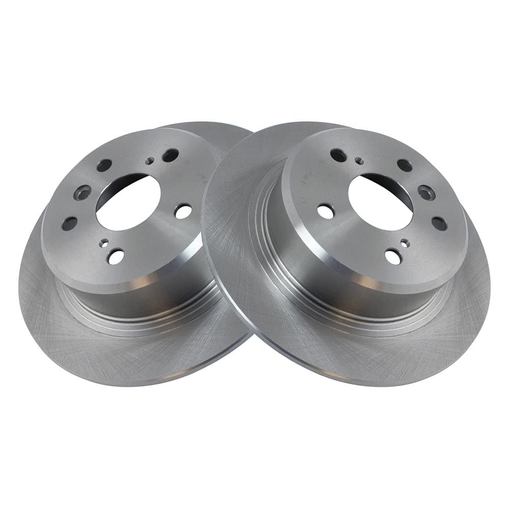 Trq Rear Brake Rotors Set Solid Compatible With 1995-1999 Toyota Avalon