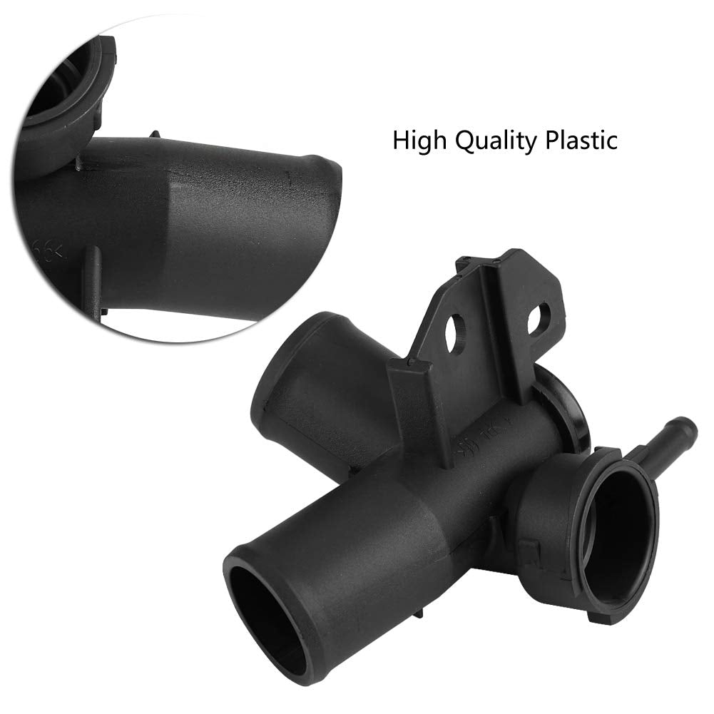 Keenso Inline Radiator Filler Neck Water Outlet Flange for Nissan Altima 2.5L L4 (2007-2012) - Black Plastic - Normal Size