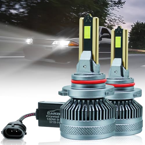 Carzex Crystal Eye 9005/Hb3 White Headlight Led Bulb, 150W/12000 Lumens Super Bright Automotive Led Headlight Conversion Kit For