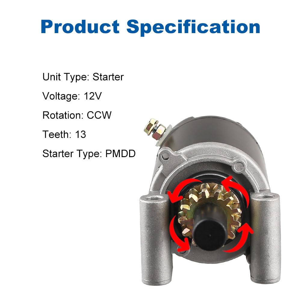 Waterwich Starter Compatible With John Deere L110 Lt133 Lt155 Stx46 All Tractors 12-098 Series Replaces Am122435 12-098-15 12-09
