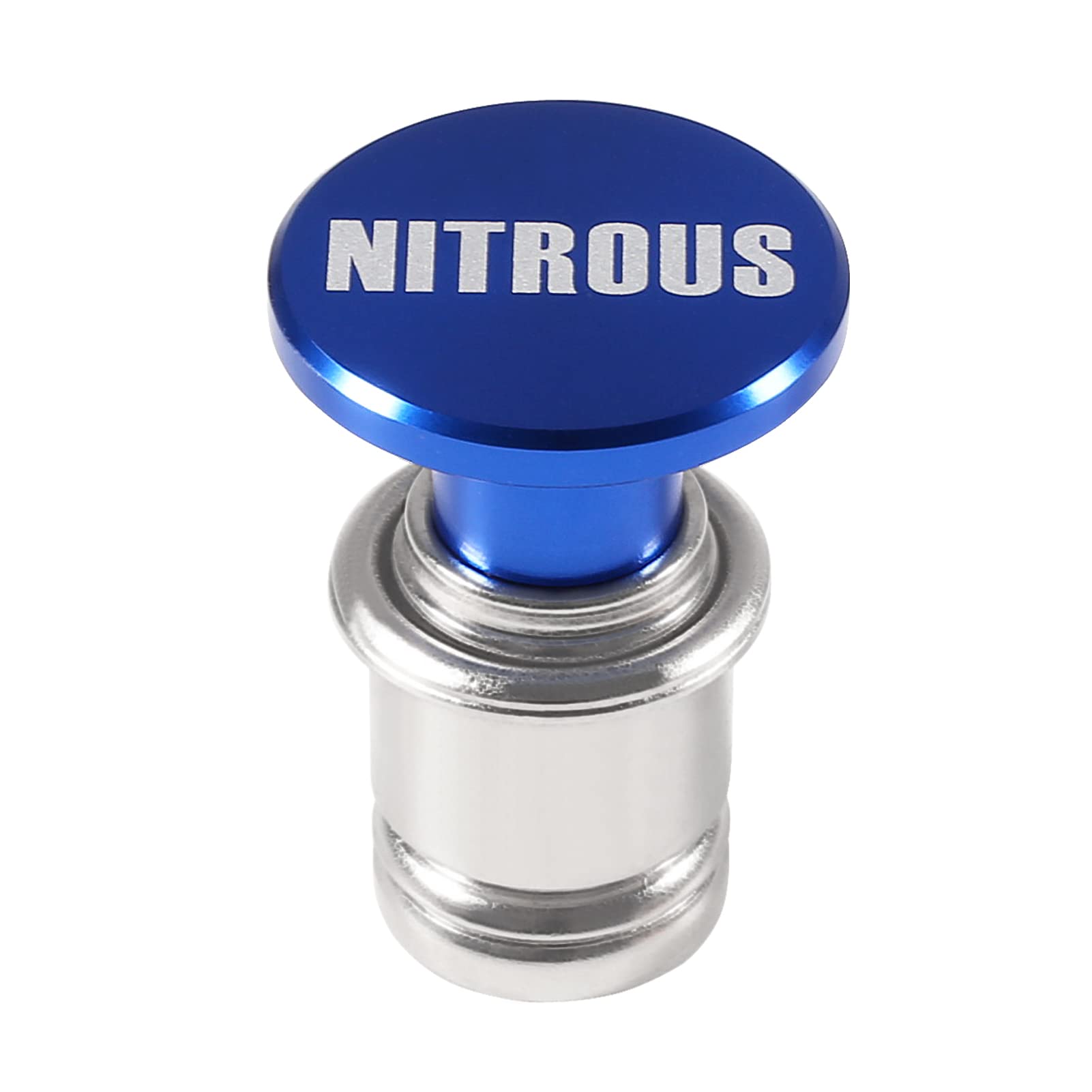 NITROUS Button Car Cigarette Lighter, MELIFE Anodized Aluminum Universal 12-Volt Replacement Accessory Fits for Most Vehicles So
