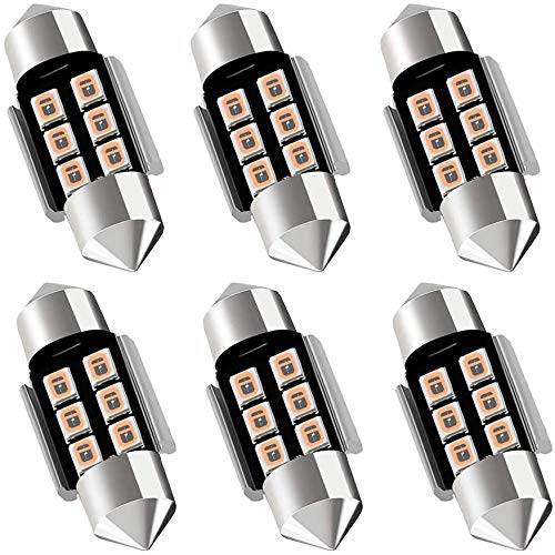 AUXLIgHT DE3175 DE3021 DE3022 3175 31MM 1.22AFestoon canbus Error Free LED Interior Light Bulbs Purple, Super Bright 6SMD chips 
