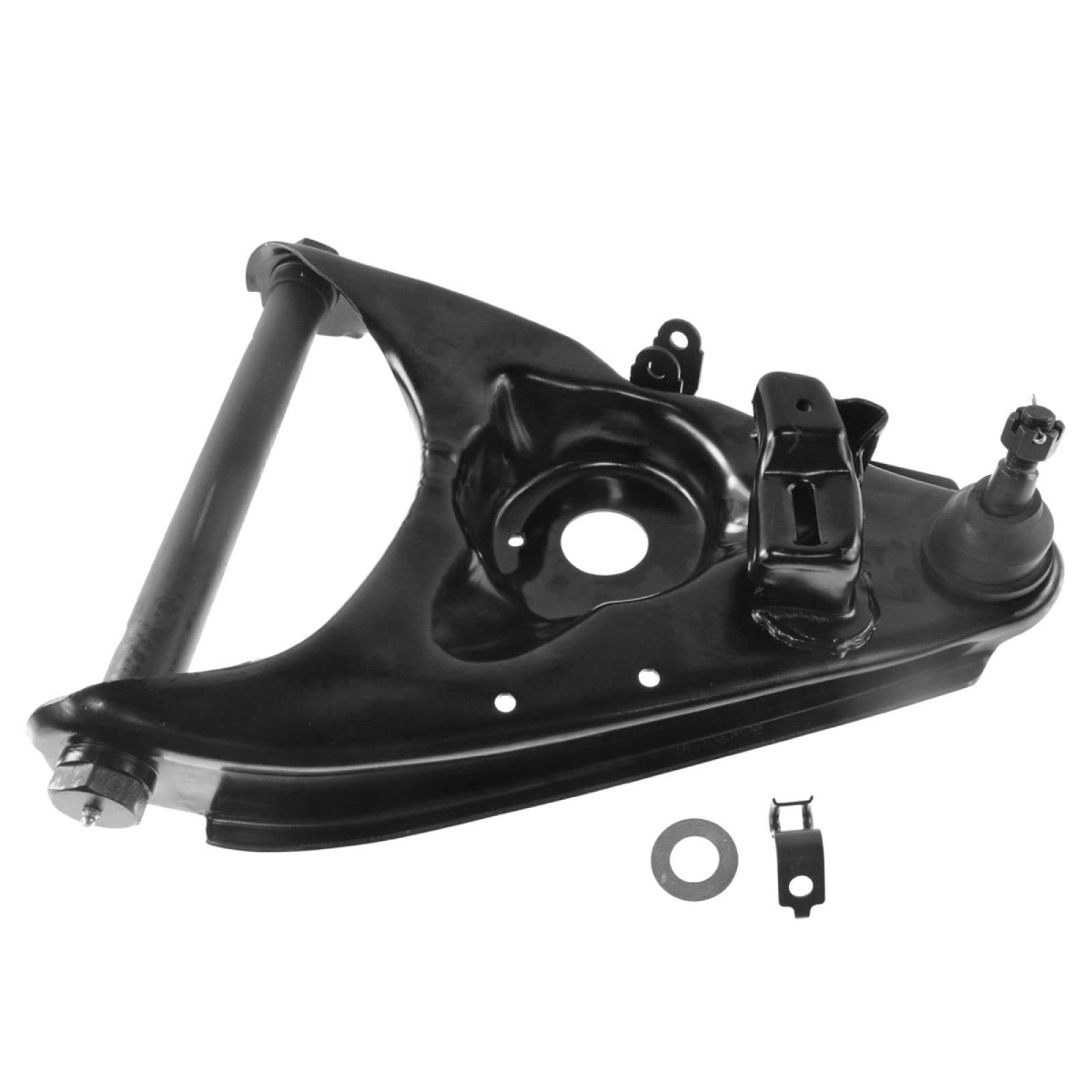 TRQ Front Upper & Lower Control Arm Set with Ball Joint, Alloy Steel, Compatible with 73-99 Chevrolet GMC, Black, Model PSA66464