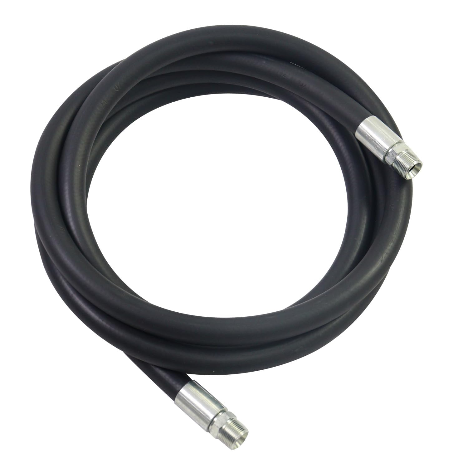 PANCYCW 3/4 X 10FT Fuel Transfer Hose,3/4 NPT Fittings Connector Farm 3/4 Inch ID Fuel Hose for Dispensing Diesel Gasoline Keros