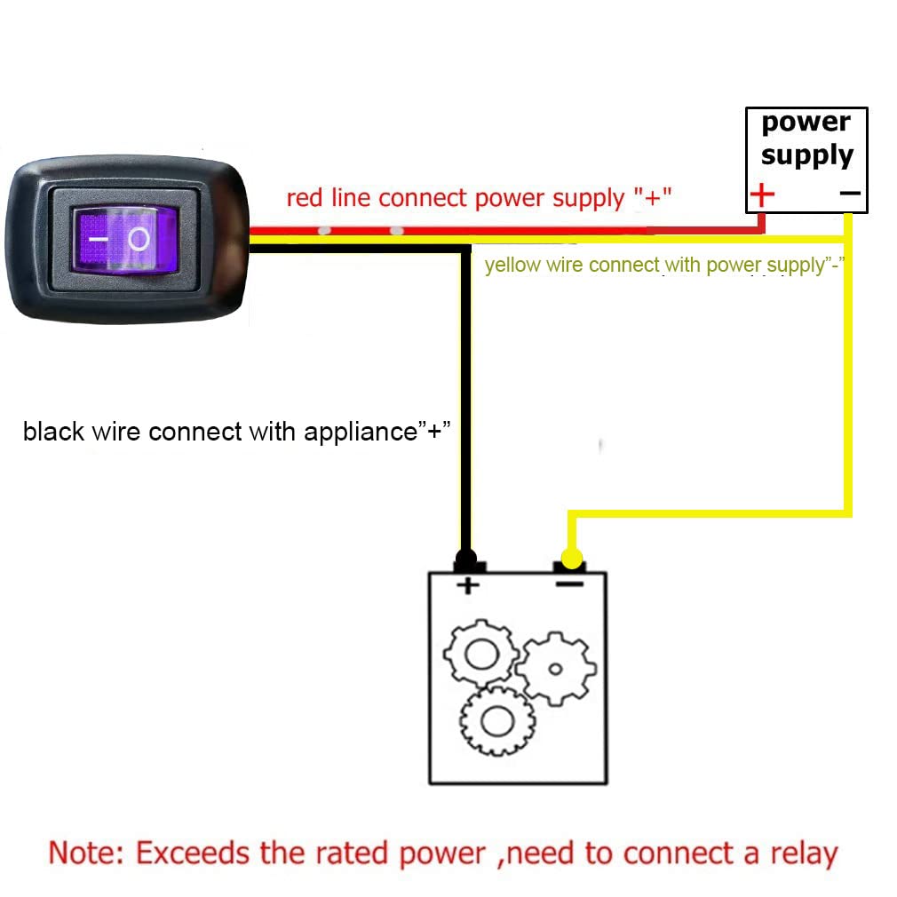 Gebildet Paste Type Switch Push Button Led Switch With Terminal, Dc12V/10A, 24V/5A Diy On/Off Rocker Switch For Car Boat Marine