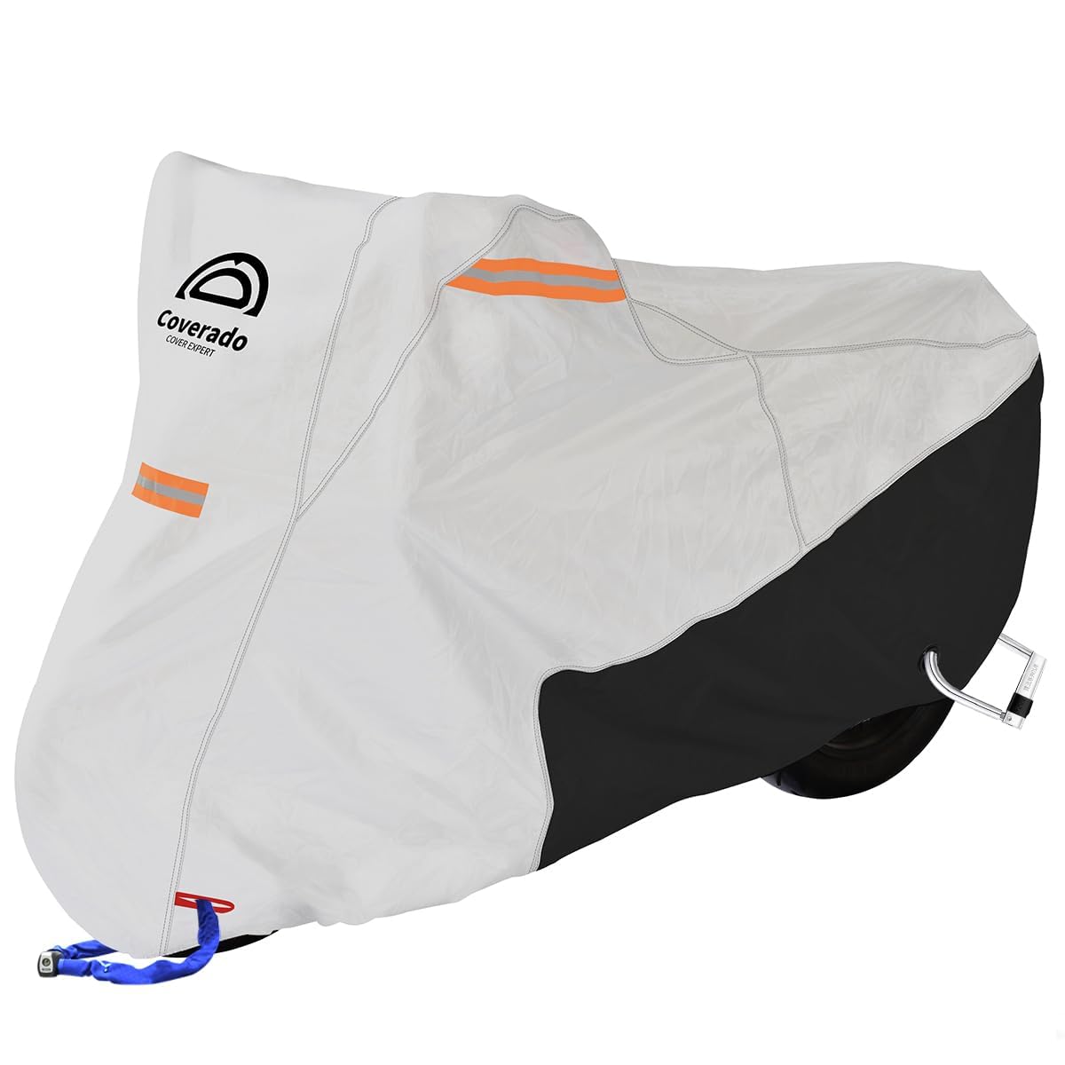 Coverado Motorcycle Cover Waterproof, All Weather Protection Outdoor Full Motorcycle Covers - Uv Proof With Flame Retardant Fabr