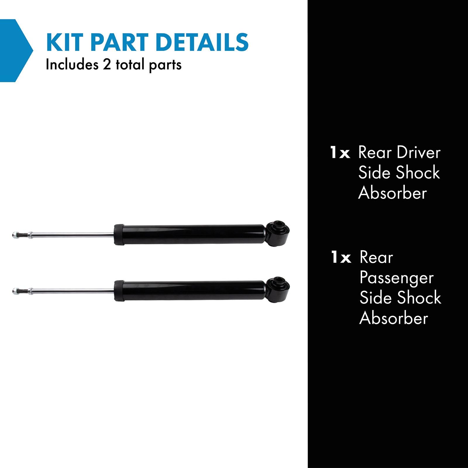 Trq Rear Shock Absorber Set Compatible With 2016-2020 Kia Sorento