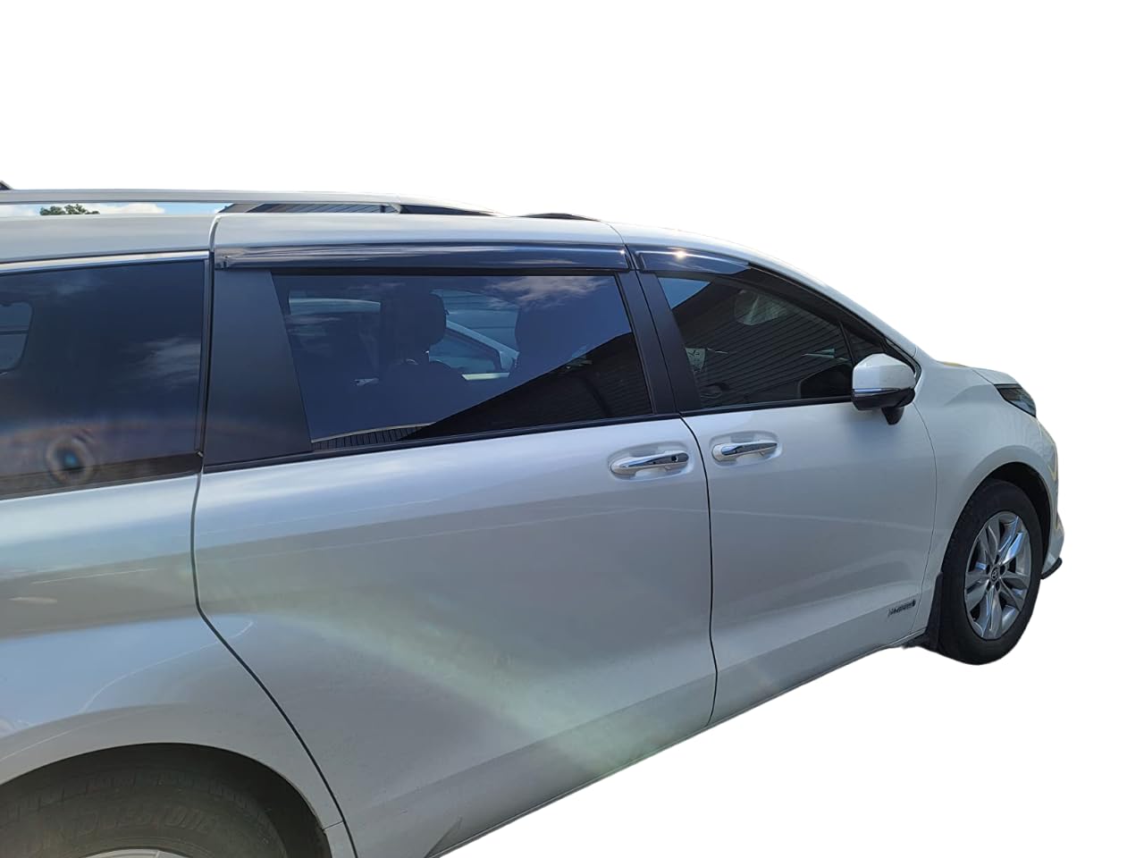 2021-2025 Tape-On Rain Guards For Toyota Sienna Side Window Visor Deflectors Extra Thick Tinted Vent Shades Le Xle Xse Limited P