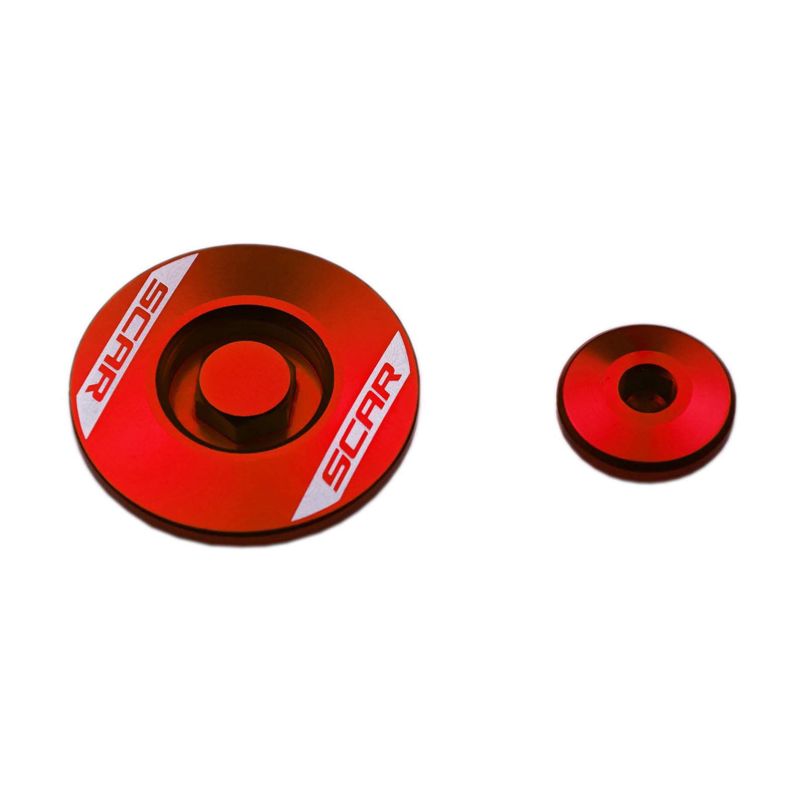 SCAR Engine Plugs Kit Crankcase Cover Compatible with KAWASAKI KX KX-F KXF 250 KX250F KXF 450 KX450F 08-26 - Red