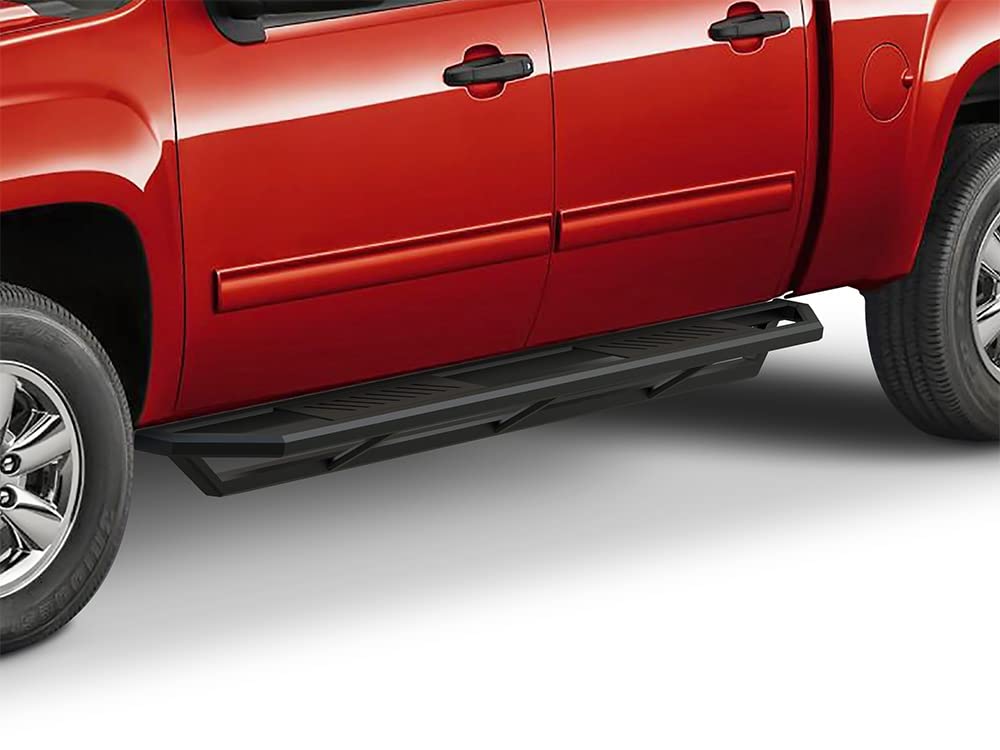 Aps 6.5In Side Armor Stainless Steel Running Boards Compatible With Chevy Silverado Gmc Sierra 1500 2007-2018 Crew Cab & 2500 3500 Hd 2019 Crew Cab (Exclude 07 Classic) Nerf Bars