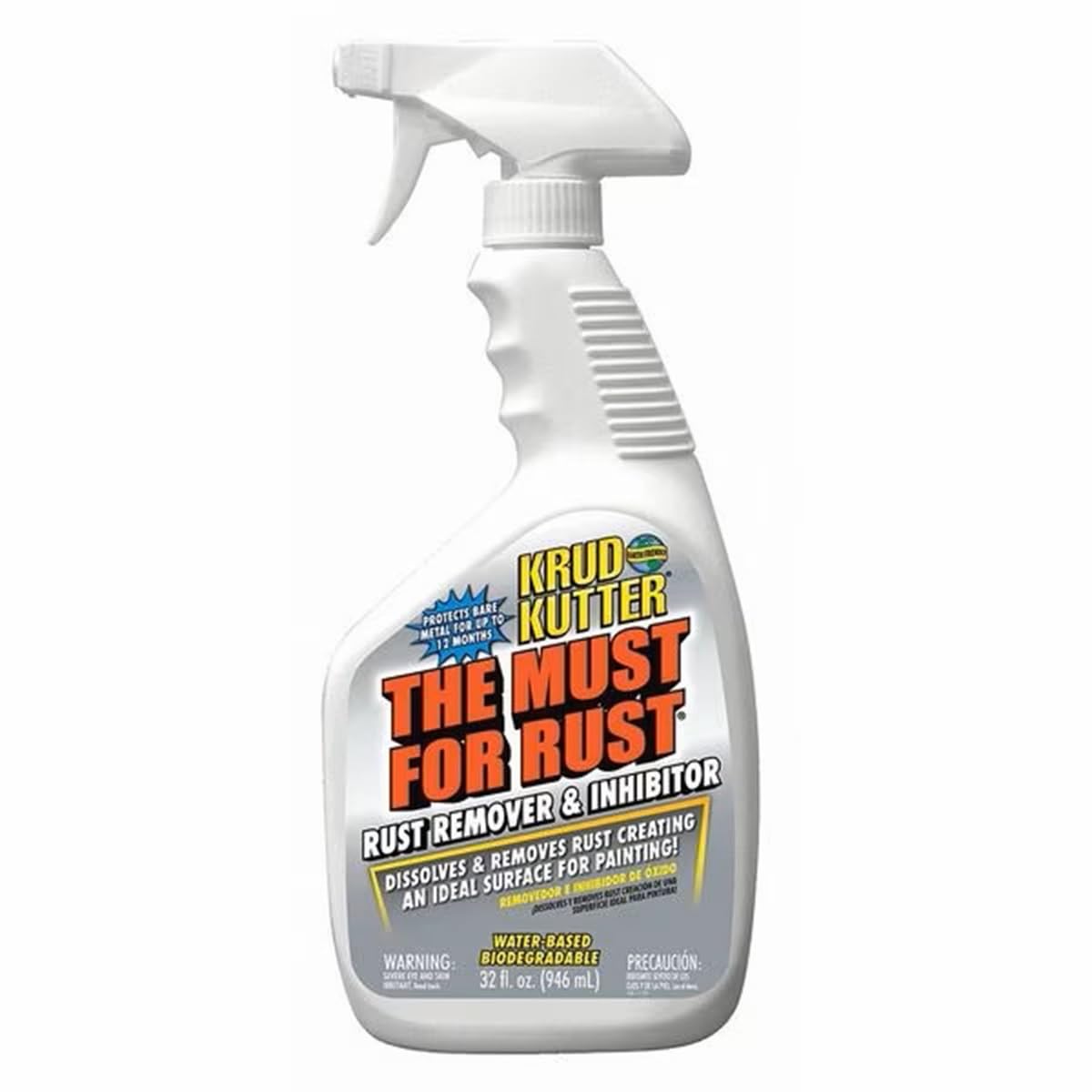Krud Kutter Rust Remover & Inhibitor, 32 Oz Bottle, Pack of 6, Plastic