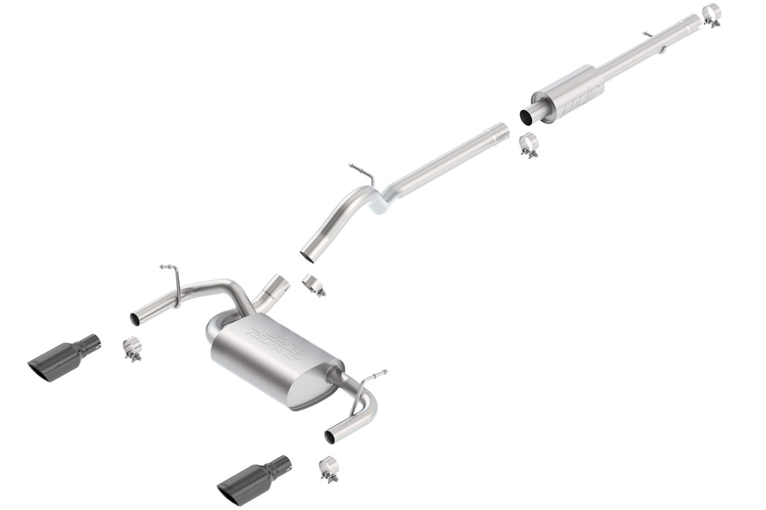 Borla 140459Bc Touring; Cat-Back System 12-14 Wrangler (Jk)