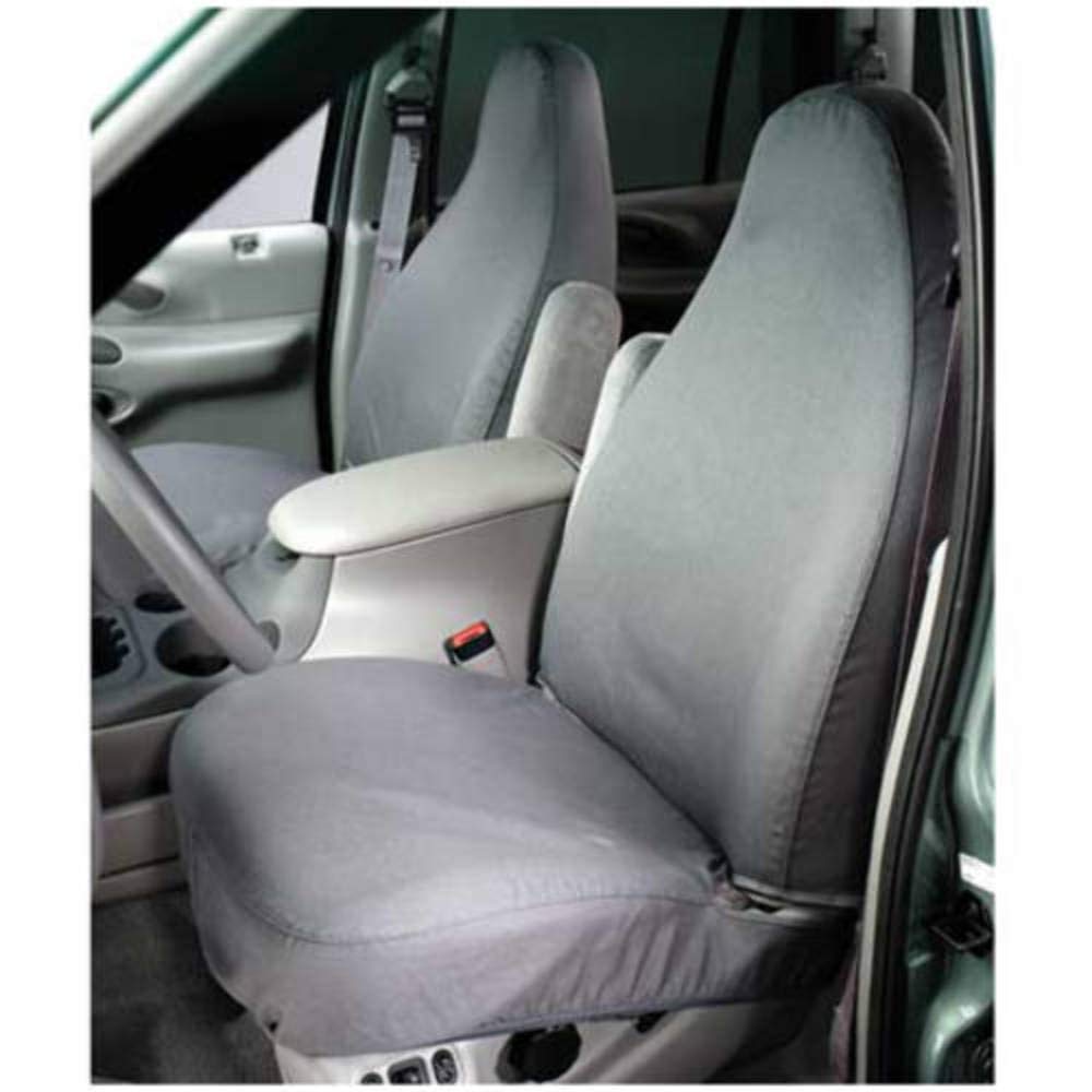 Covercraft SS3250PCGY Custom-Fit Front Bench SeatSaver Seat Covers - Polycotton Fabric, Grey