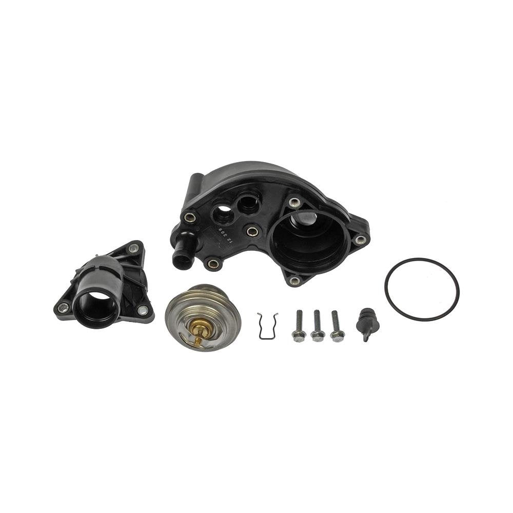 Dorman Engine Coolant Thermostat Housing Assembly, Model 902-860, Plastic, Black, Compatible with Ford/Mercury Models