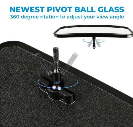 DeYeShiKi UTV Rear View Mirror for 1.5'' - 2'' Roll Compatible With Shatter-Proof Tempered Glass Fits to Polaris Ranger, RZR Can