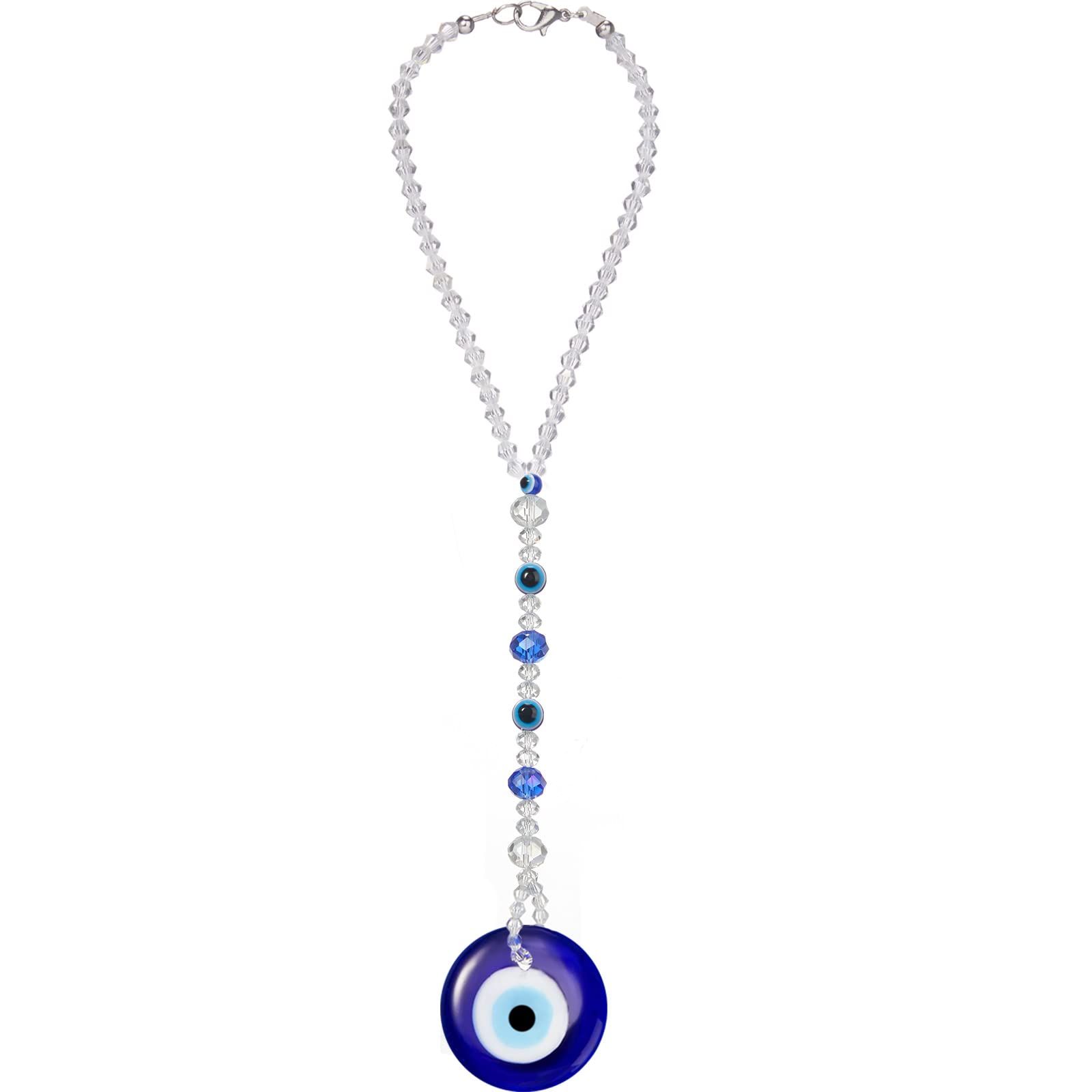 Evil Eye Car Hanging Ornament Evil Blue Eye Charms for Rear View Mirror Evil Eye Beaded Decor Evil Eye Car Accessories Evil Eye 