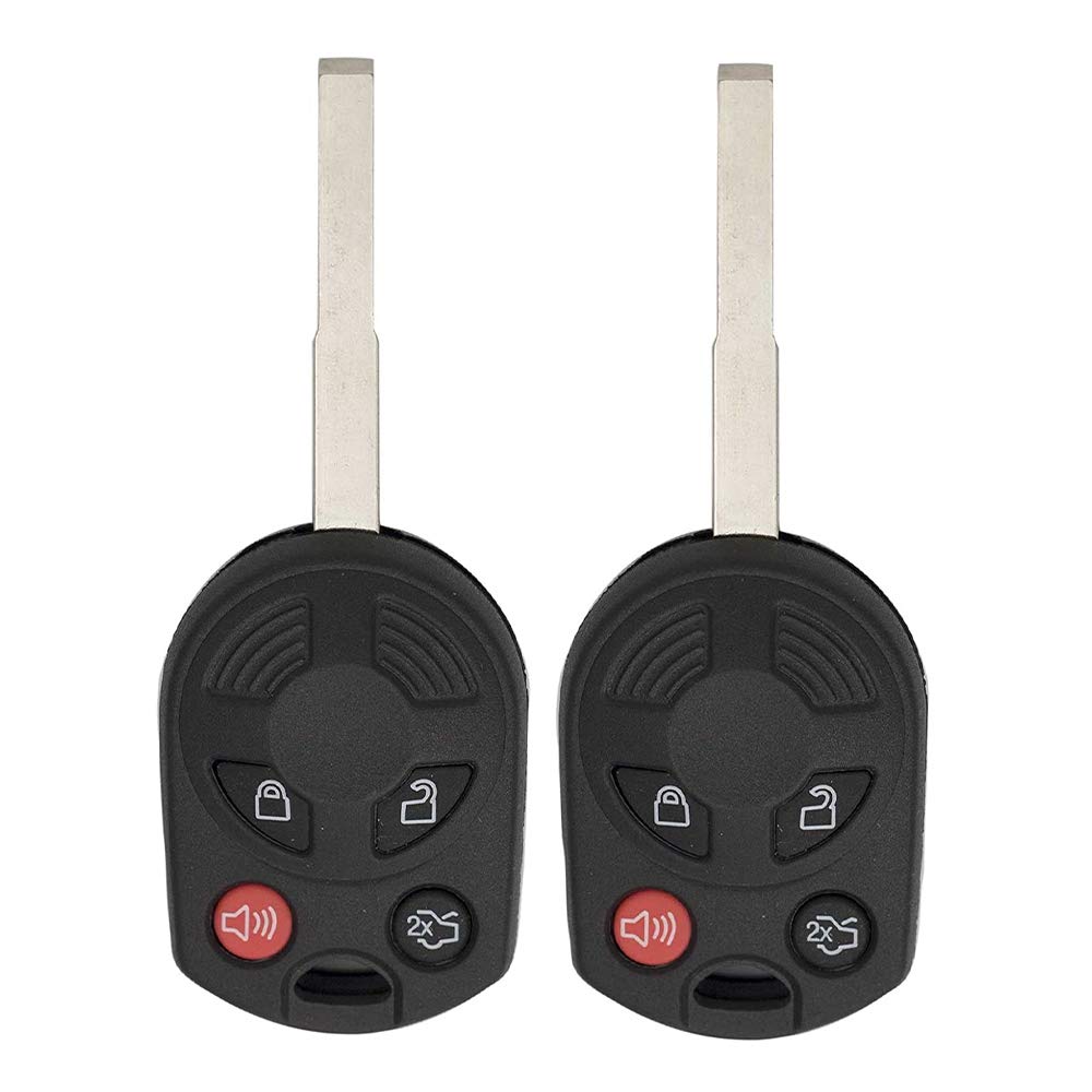 Keyless2Go Replacement For 2 New Uncut Keyless Remote Head Key Fob Ford Focus Escape Transit Cmax Oucd6000022 164-R8046