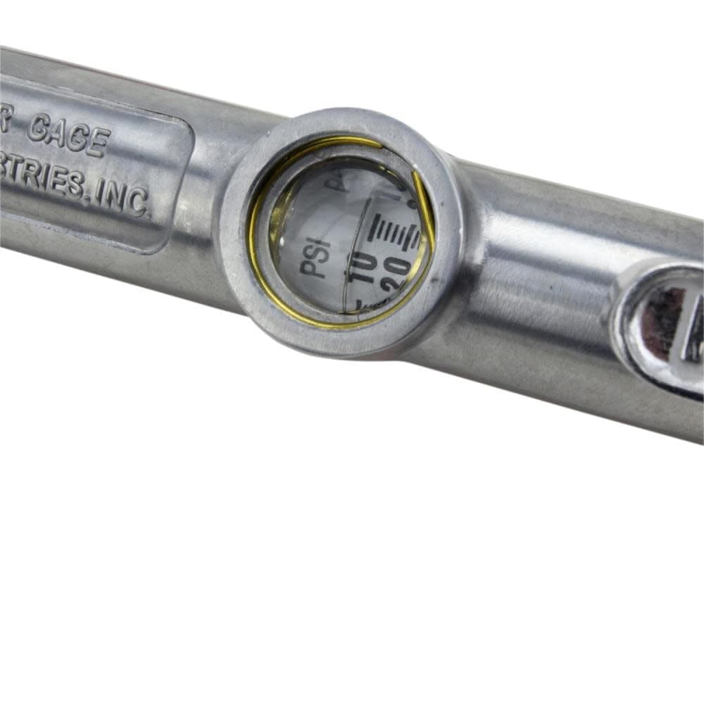 Milton 08-A1-506 Analog Tire Inflator with Pressure Gauge, 15'' Hose Large Bore Dual Head 10-160 PSI, Made In USA