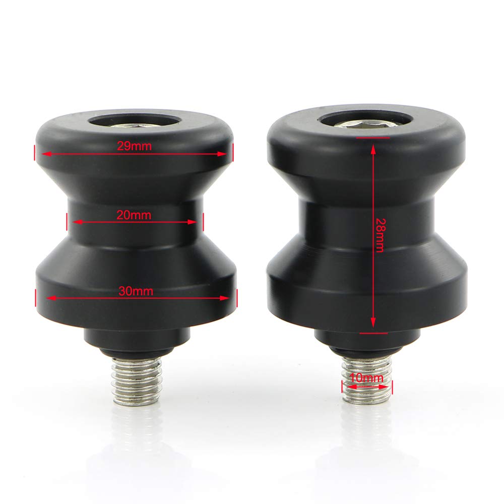 Xitomer Aftermarket POM Plastic Swing Arm Bobbins/Sliders/Spools M10, Fit for ZX-6R, ZX-10R, Z1000, Ninja 250/300/ 650R, Versys