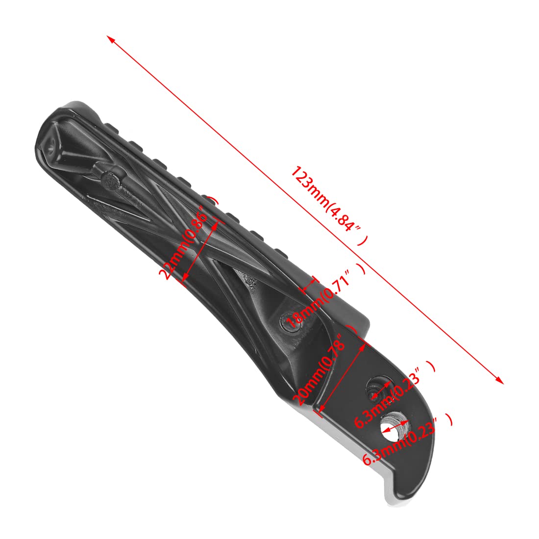 YOXUFA Mini Bike Foot Pegs Foot Rest Kit for Coleman Mini Bike CT200U Trail 200 CT200U-EX BT200X CT100U CC100X 97cc 100cc 3.0hp