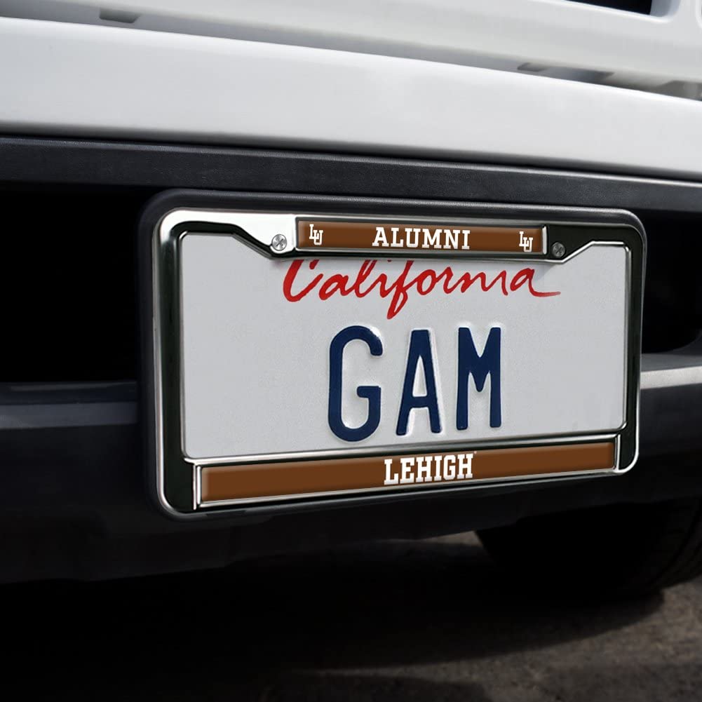 GRAPHICS & MORE Metal License Plate Frame - Lehigh University Mountain Alumni Logo - Full Size, One Size