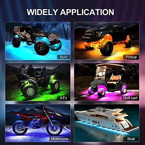 YiLaie RGB LED Rock Lights - 14 Pods, 210 LEDs, App/Remote Control, Waterproof for Trucks, ATV, UTV, SUV, Motorcycle, Model EL-ROL-14
