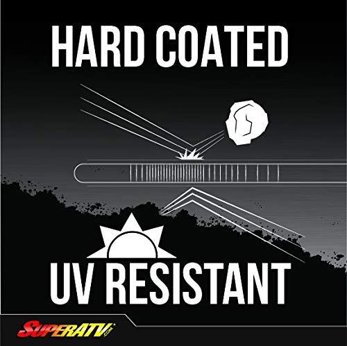 Superatv Scratch Resistant Clear Flip Windshield For 2016+ Honda Pioneer 1000, 1000-5, Hard Coated On Both Sides For Extreme Dur