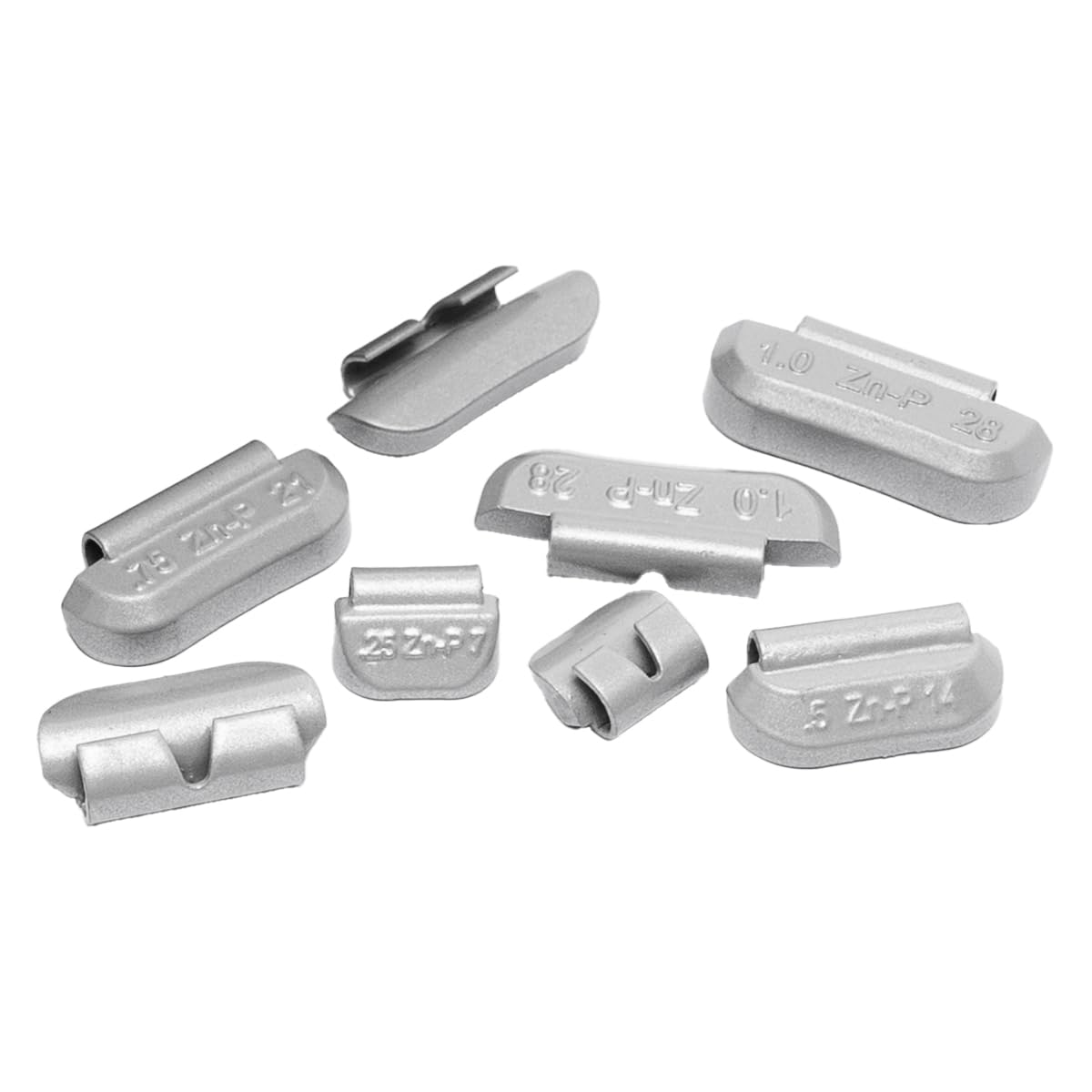 CKAuto 100Pcs P Series Zinc Clip on Wheel Weights Assortment, 0.25oz, 0.5oz, 0.75oz, 1.0oz, 25pcs for Each Size Fit for Steel Wh