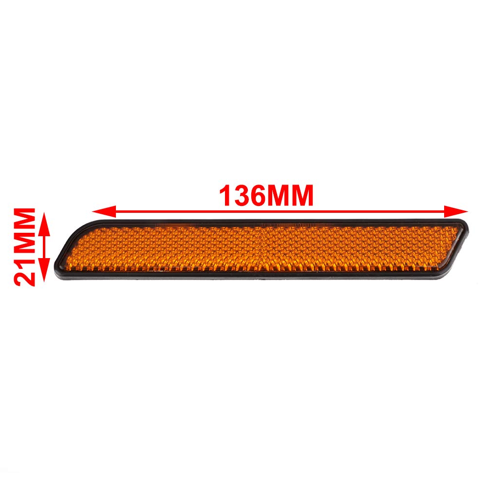 Anxin Motorcycle Side Reflector 2Pc Front For Lower Leg Sliders Dyna Softail Sportster Fxd