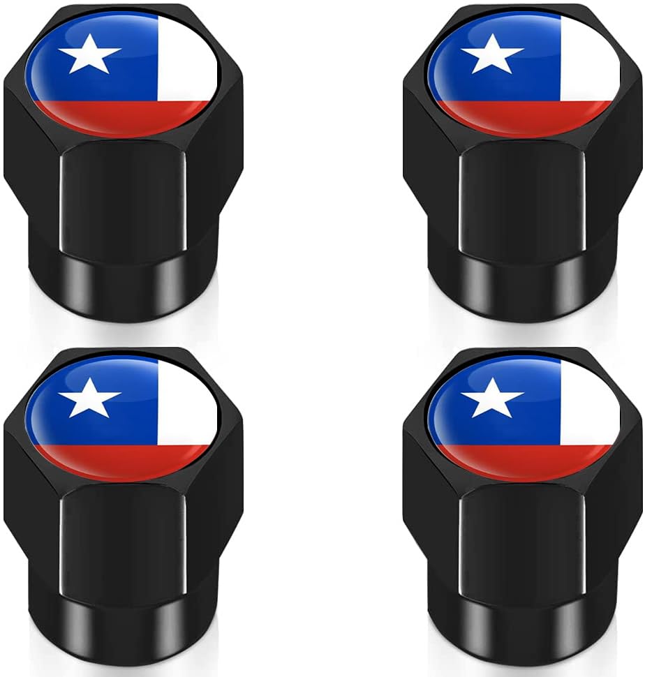 4Pcs Tire Valve Stem Caps Explosion Valve Cover Aluminum Alloy Compatible with Car Truck SUV Texas Car Accessories
