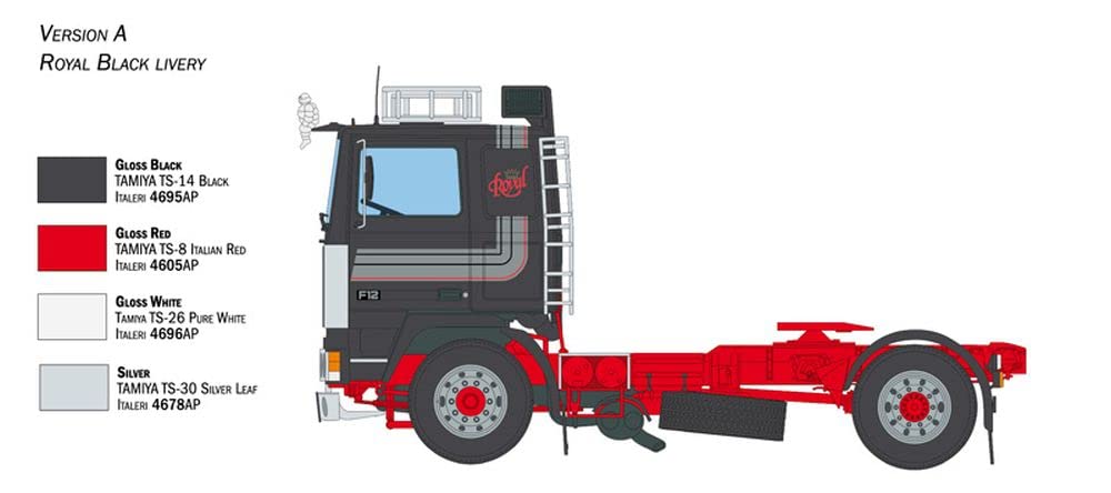 Itareli It3957 Volvo F-12 Intercooler, Roll Roof With Accessories, Plastic Model, Molded Color