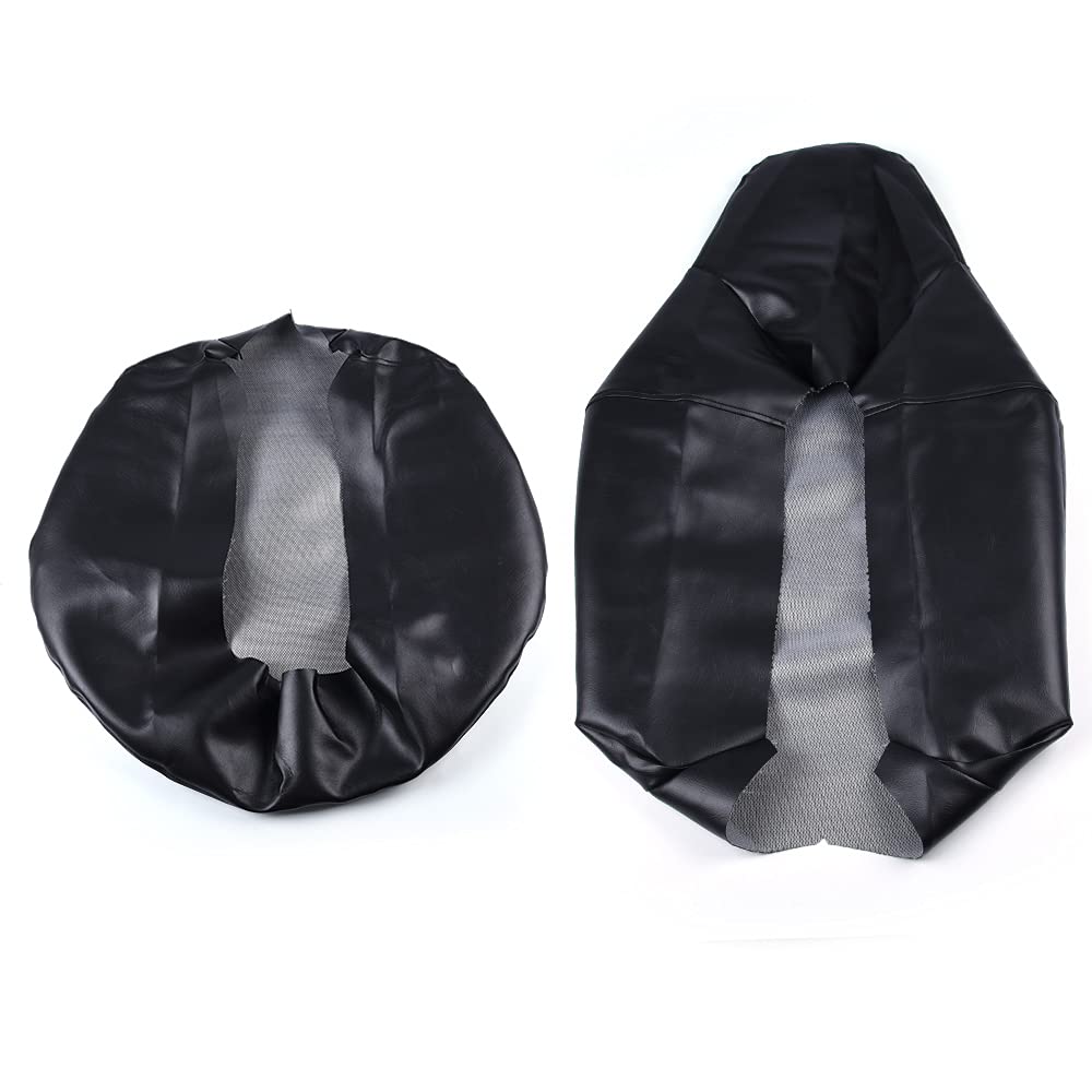 PIT66 Seat Cover Kit for Polaris RZR 570/800/900 & ACE 325/570, Black Vinyl, Seat Base & Back, Model 03SCB7109PBKPIT