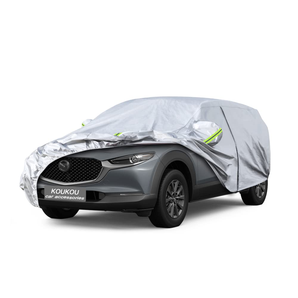 Koukou 6 Layers Car Cover Custom Fit Mazda Cx-30 From 2019 To 2025, Waterproof All Weather For Automobiles, Sun Rain Dust Snow P