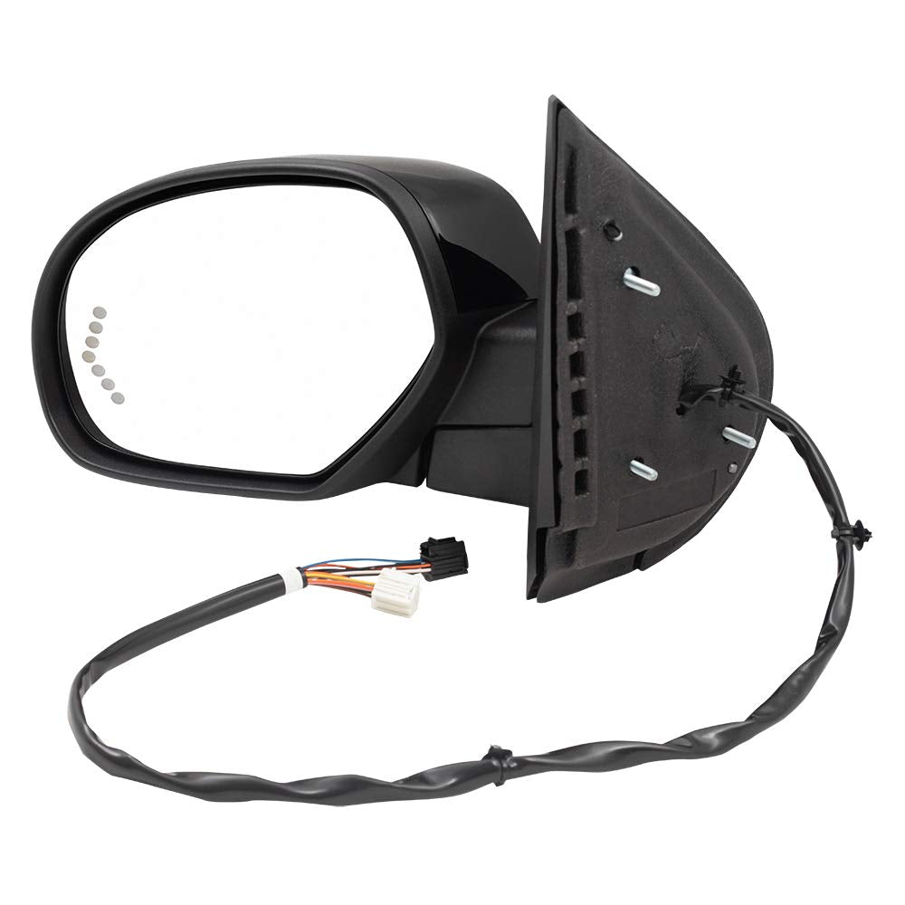 Replacement Driver Power Folding Door Mirror Heated Memory Puddle Lamp Signal On Glass Compatible With 07-14 Silverado Sierra Ta