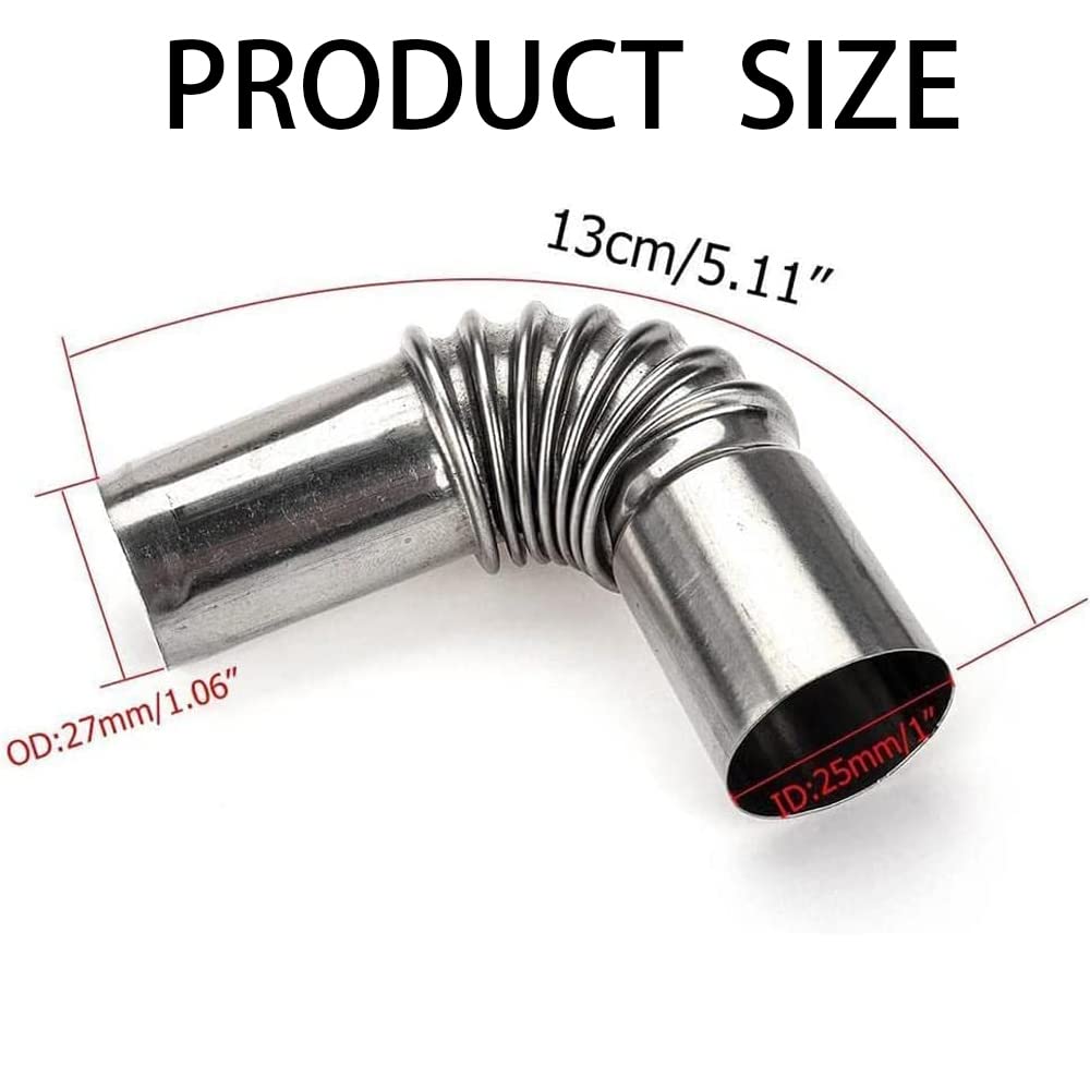 25Mm Air Parking Heater Exhaust Pipe Tube Elbow Connector Stainless Steel Windproof Cap Gas Water Heater With 2 Connector For Di