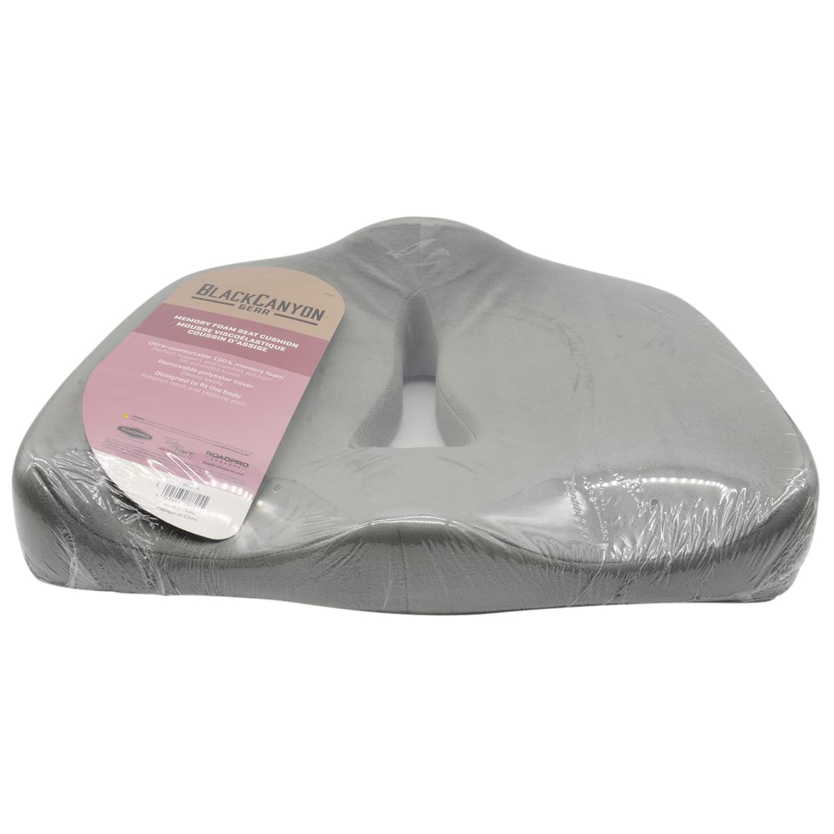 Roadpro Rpc16 Memory Foam Seat Cushion - Office Chair Cushion And Car Truck Accessory - Gray