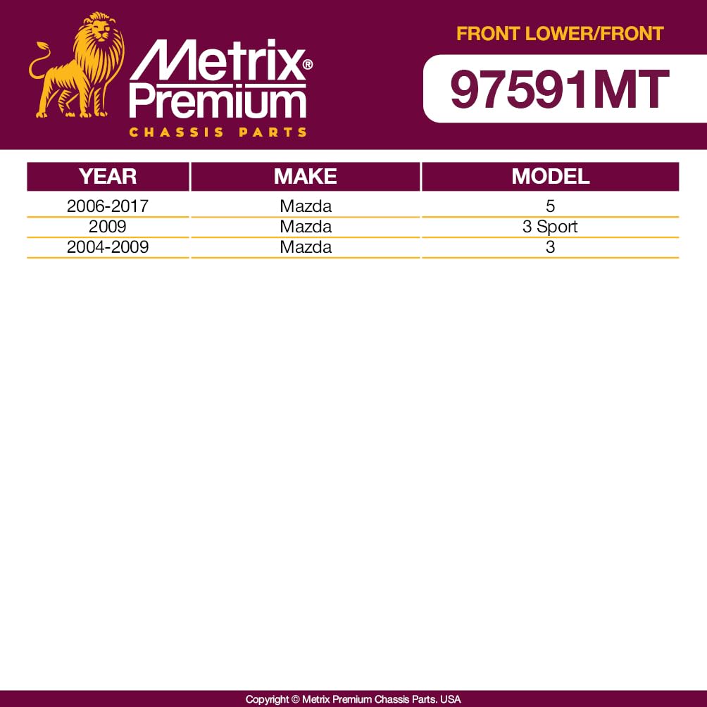 Metrix Premium Chassis Parts - 4 Pc Front L/R Lower Control Arm & Front L/R Stabilizer Bar Link Kit Fits 06-17 Mazda 5, 2009 3 S