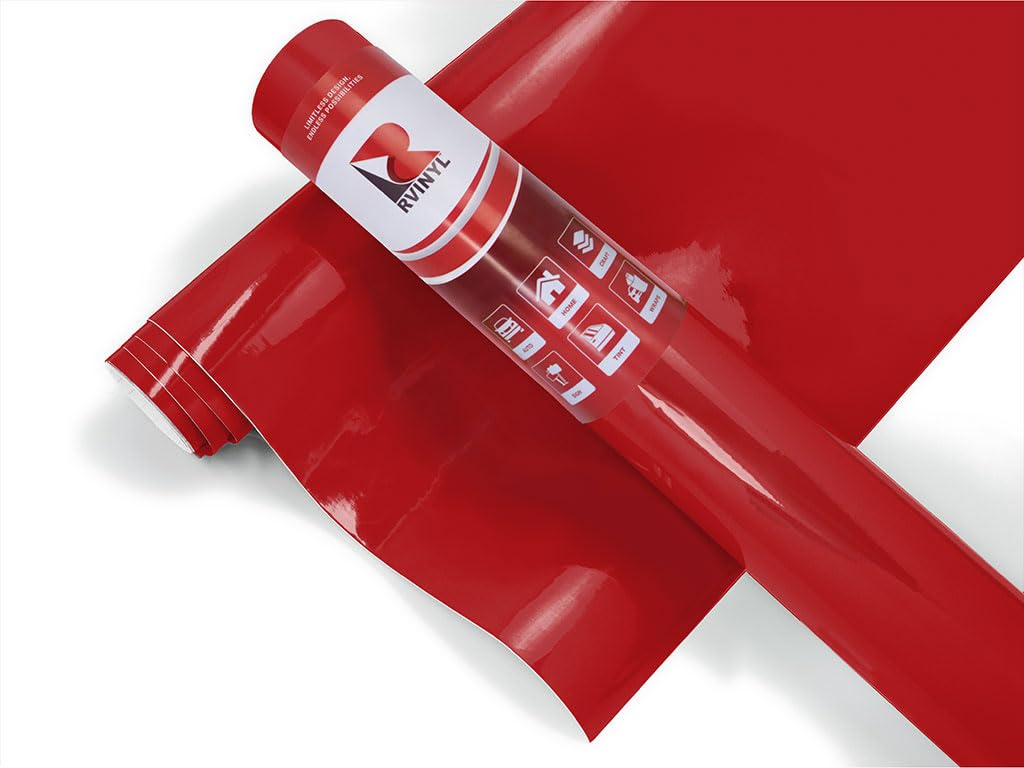 3M 2080 Series G53 Gloss Flame Red - 5Ft X 2Ft - 10Sq Ft - Dual Cast Thick Vinyl Car Wrapping Film - Vehicle Sheet Roll