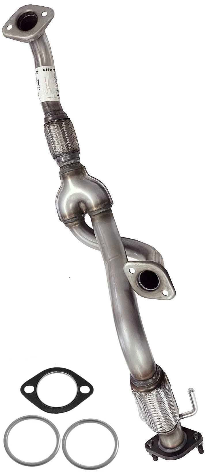 Northeastern Exhaust | Stainless Steel Front Flex Exhaust Pipe Compatible For Hyundai Santa Fe 2007-2009 2.7L | Free Gaskets Included | Automotive Replacement Part