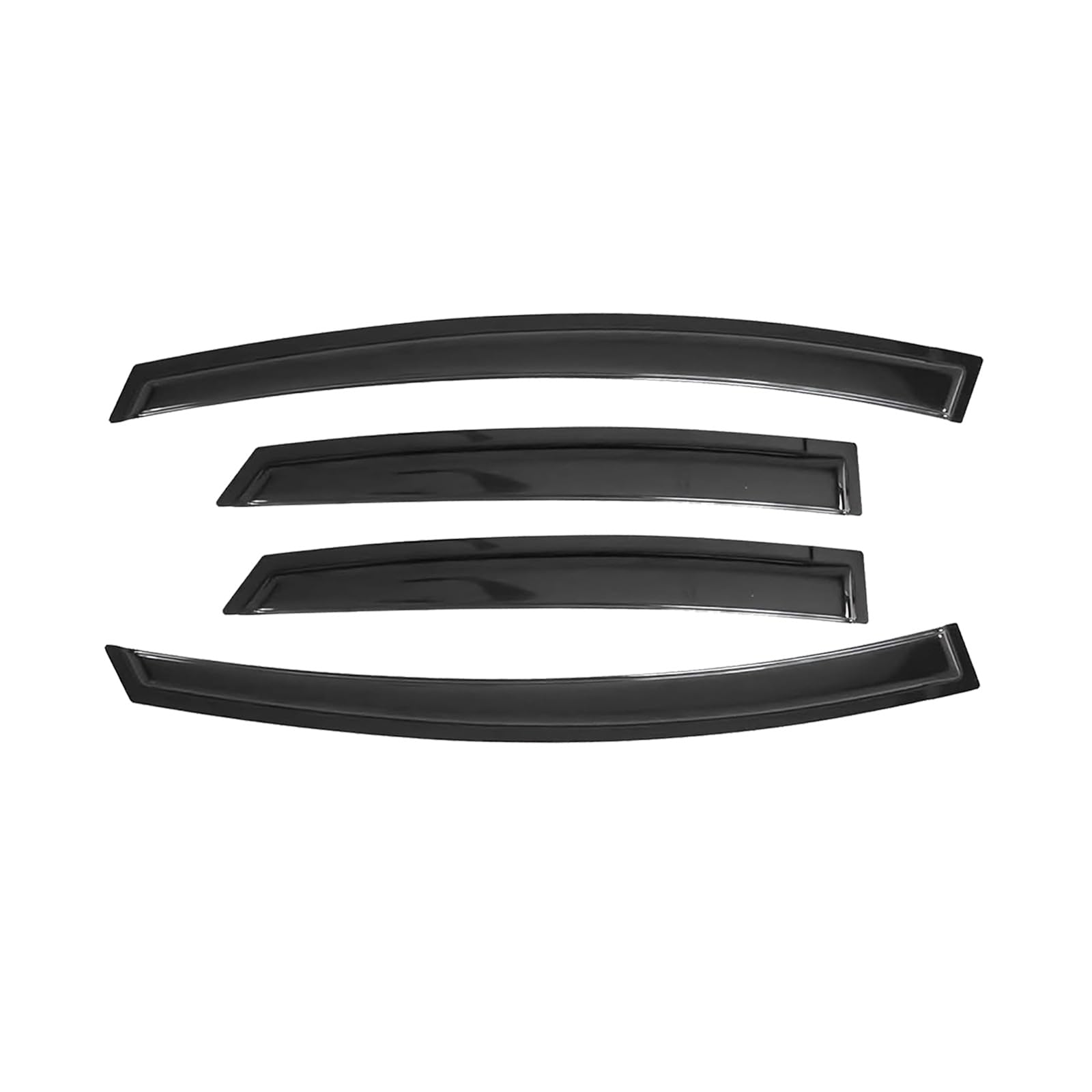 CMVT Auto Window Visor - Out-Channel Rain Guards for 2008-2013 Subaru Forester, Dark Smoke, Acrylic, Tape-On, 4PCS