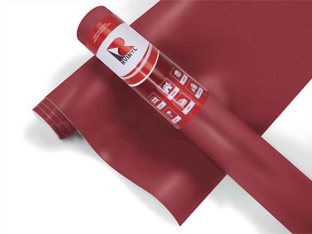 3M 2080 Series M203 Matte Red Metallic - 5Ft X 30Ft - 150Sq Ft - Dual Cast Lustrous Vinyl Car Wrapping Film - Bubble Free Vehicl
