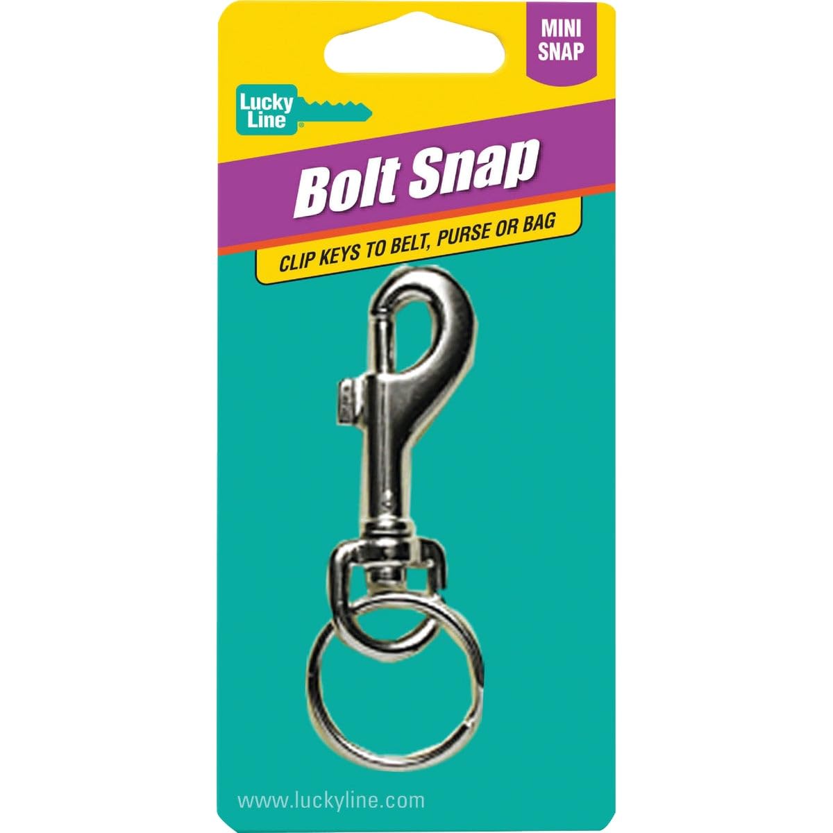 Lucky Line Bolt Snap - 2-1/8" Nickel Plated Zinc, Model 45101, Pack of 1
