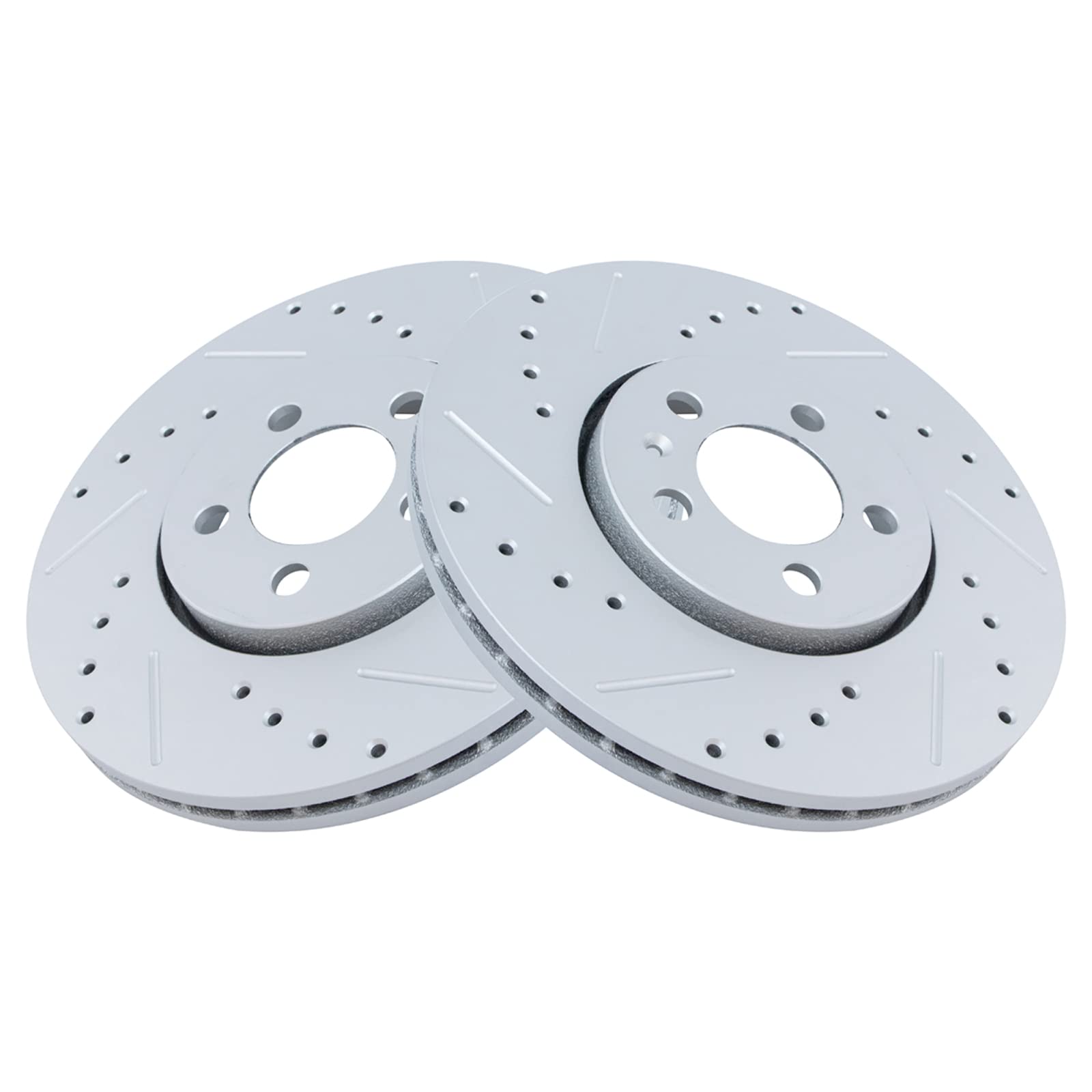 Trq Front Performance Brake Rotors Set Premium G-Coated Compatible With 1999-2010 Volkswagen Beetle 1999-2006 Golf 1999-2005 Jet